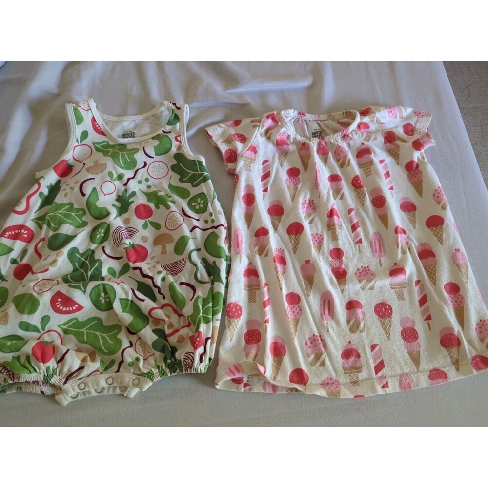 Winter Water Factory 18m Organic Cotton Dresses Girls Toddler - Ice Cream Salad